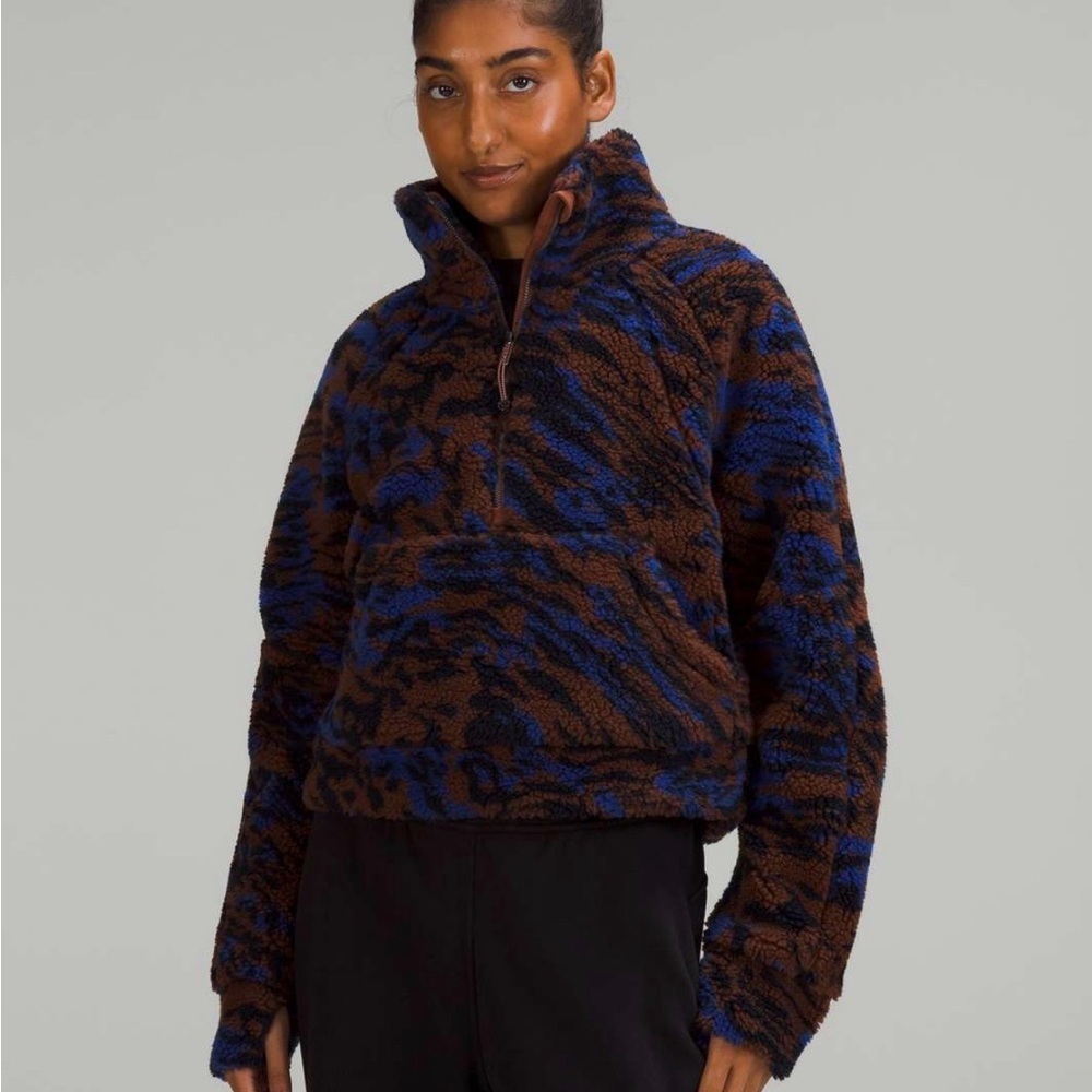Lululemon Scuba Oversized Fleece Funnel Neck *Jacquard Jacket—POCKETS—GREAT!!